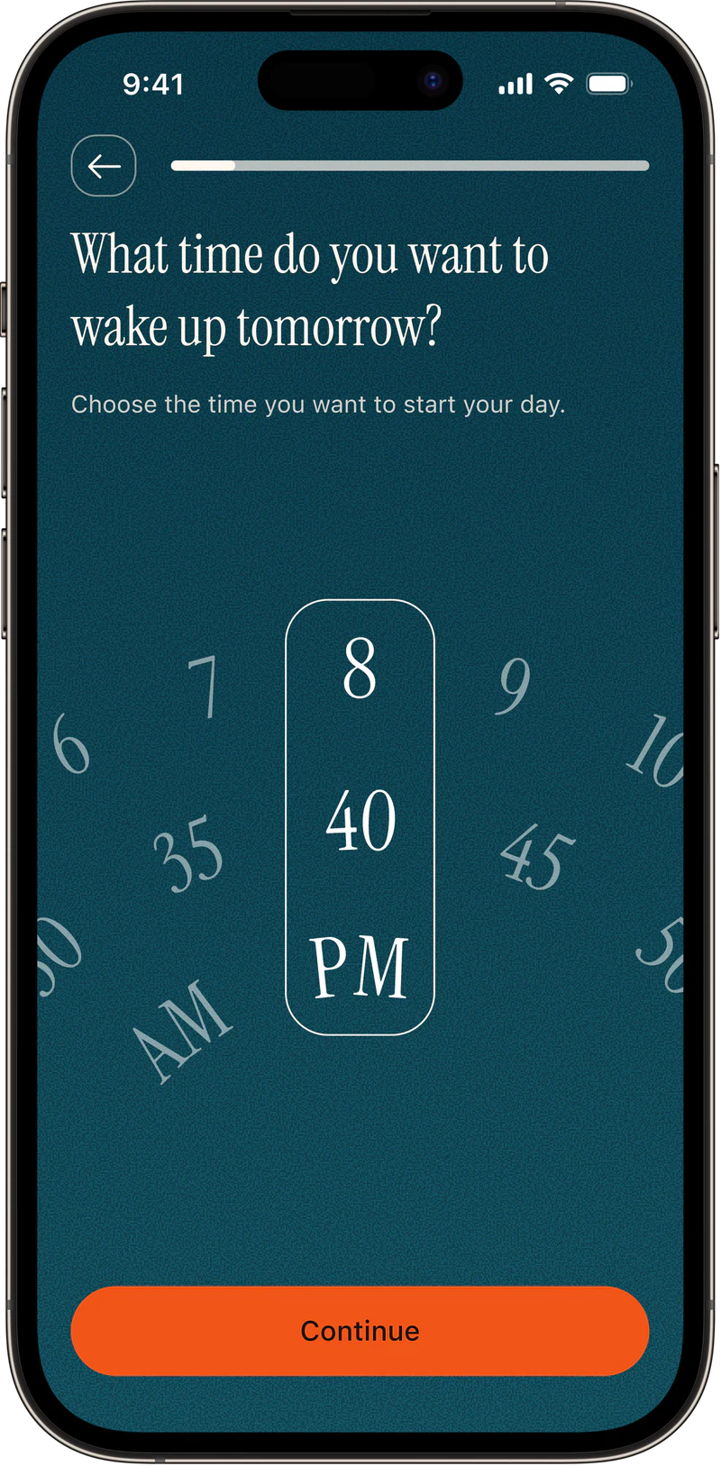 Unwindy evening inputs screen